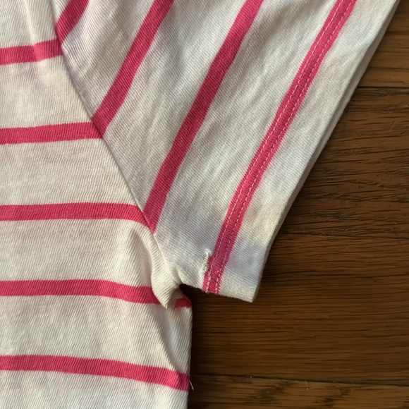 🌷J. Crew pink/white striped Girlfriend tee. Size XS. NWT. - Picture 9 of 9